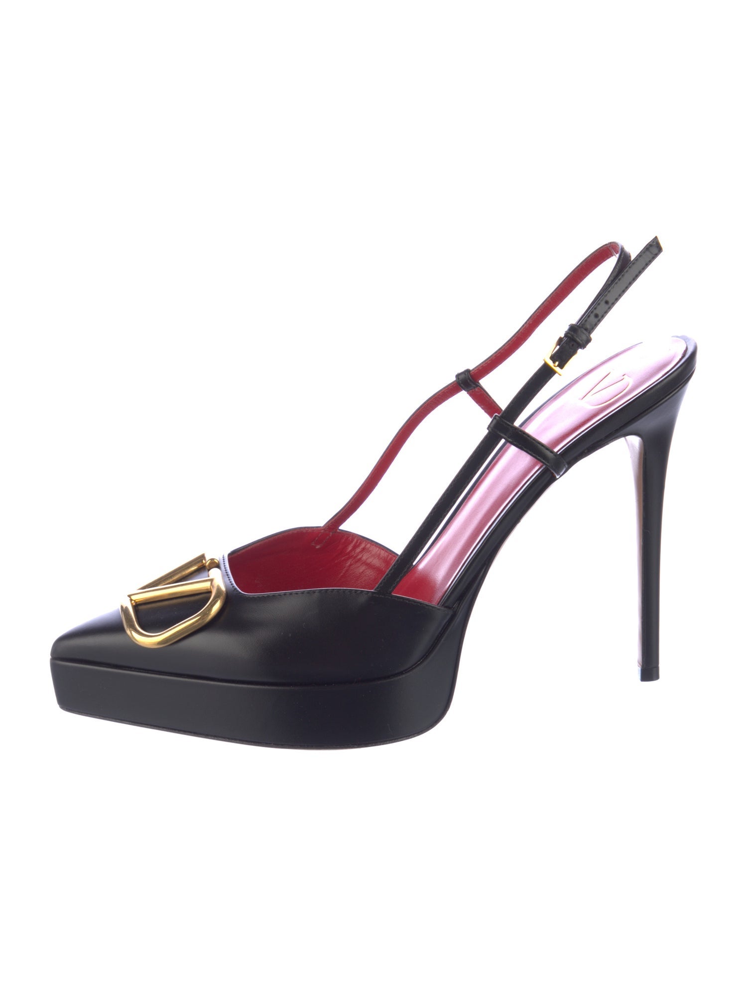 Valentino Leather Slingback Pumps