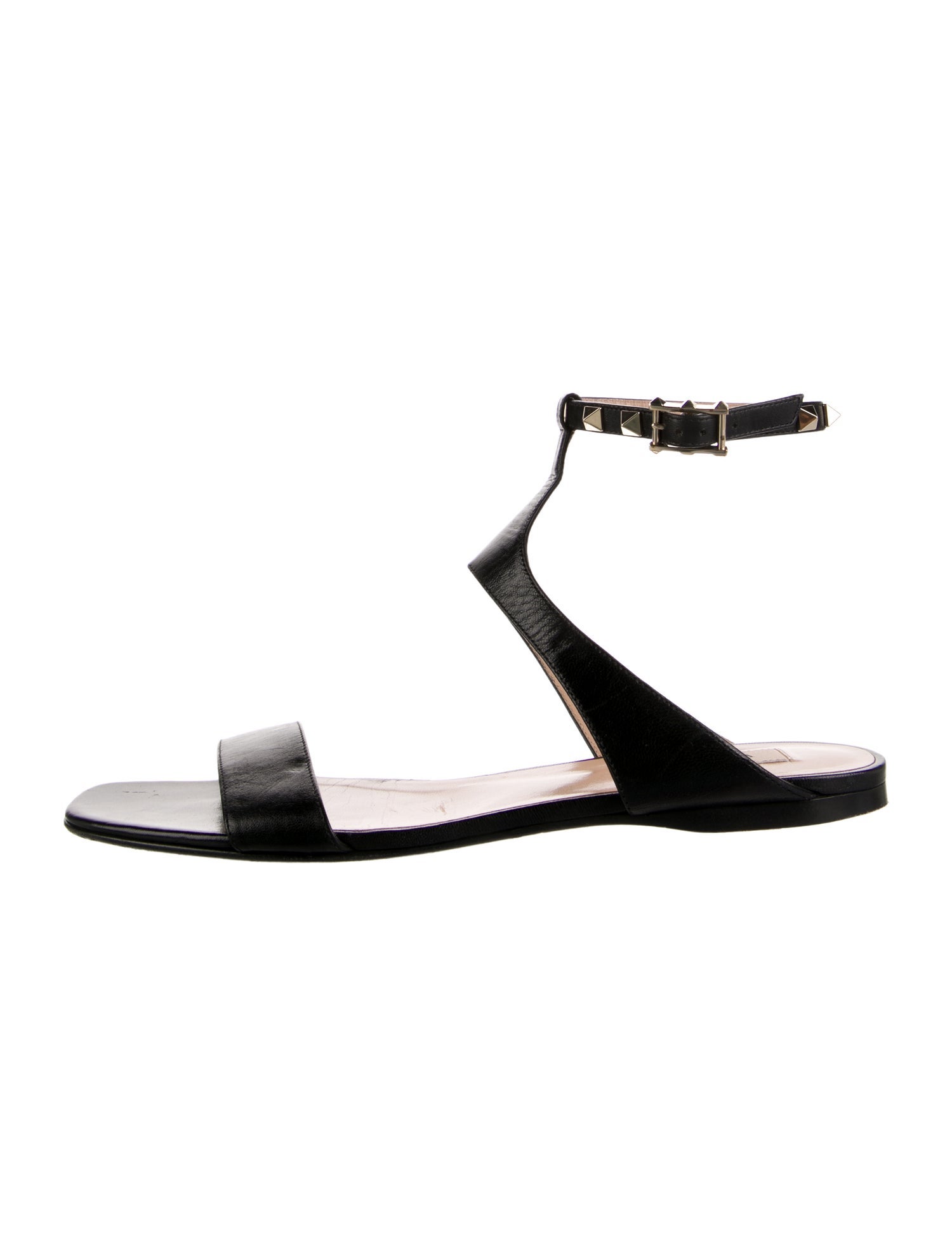 Valentino Rockstud Accents Leather Sandals