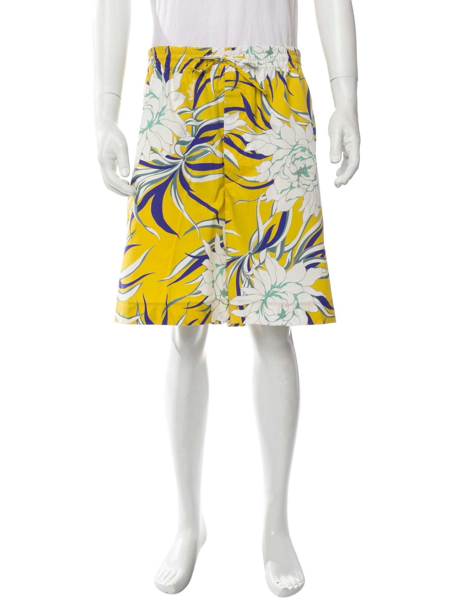 Valentino Floral Print Jogger Shorts w/ Tags