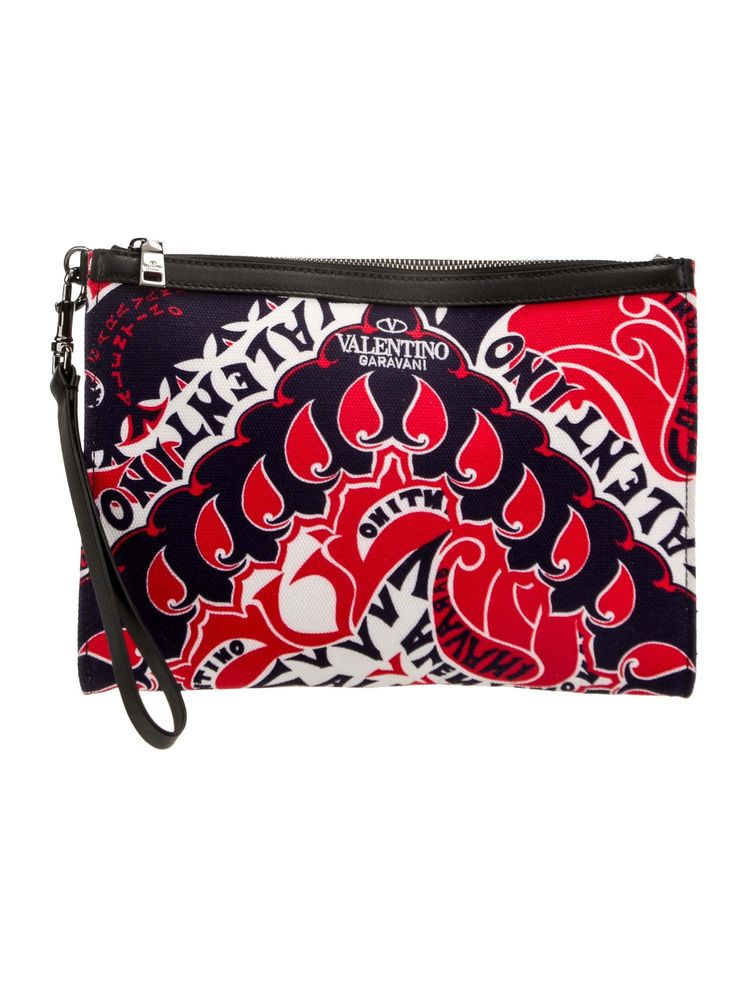 Valentino Canvas Clutch