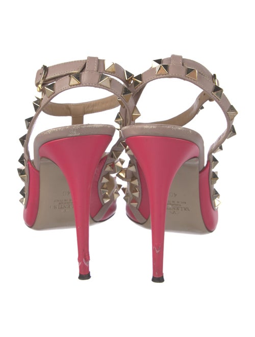 Valentino Rockstud Accents Leather T-Strap Pumps