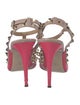 Valentino Rockstud Accents Leather T-Strap Pumps