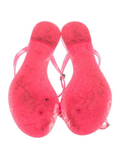 Valentino Rockstud Accents Rubber Slides