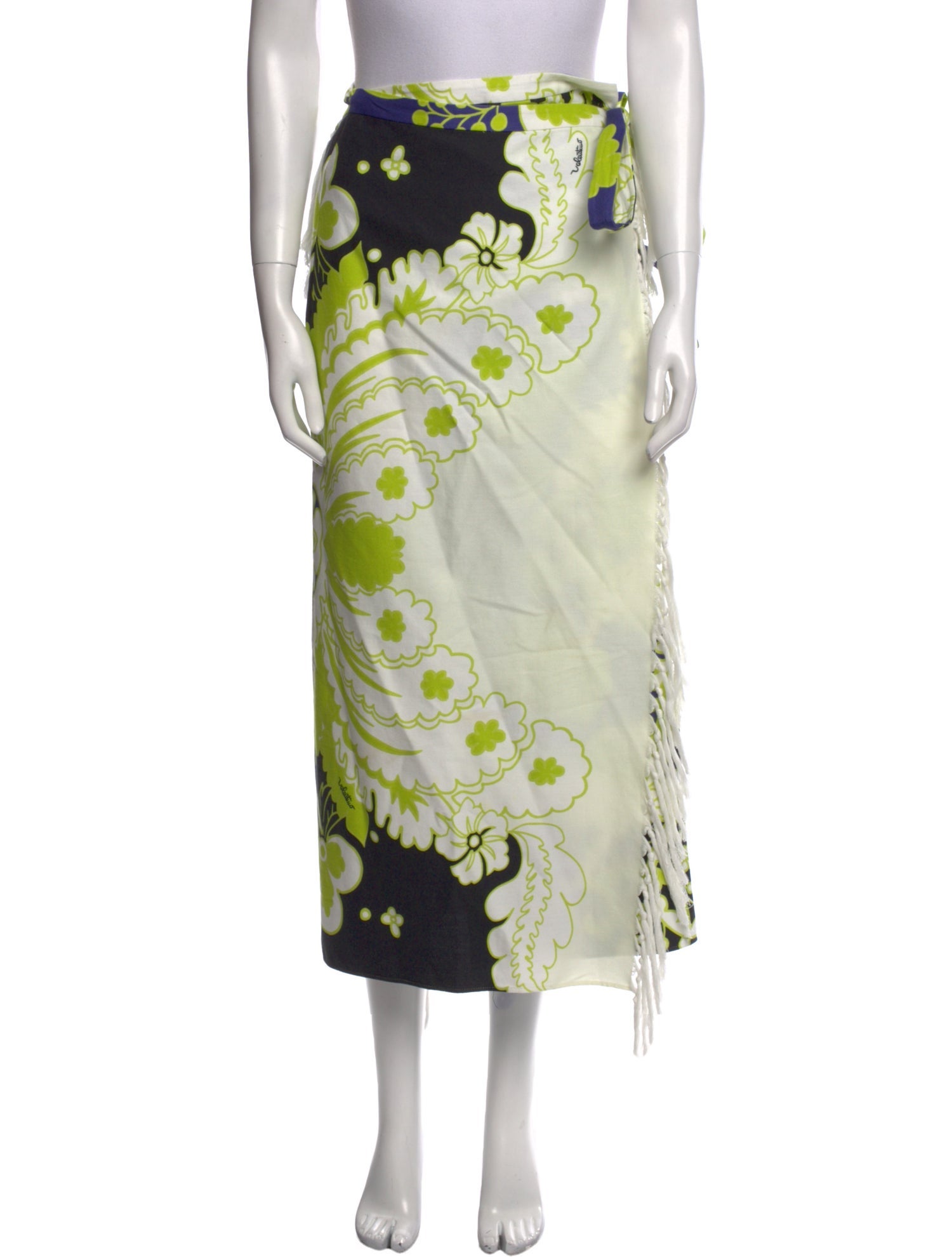 Valentino Floral Print Midi Length Skirt