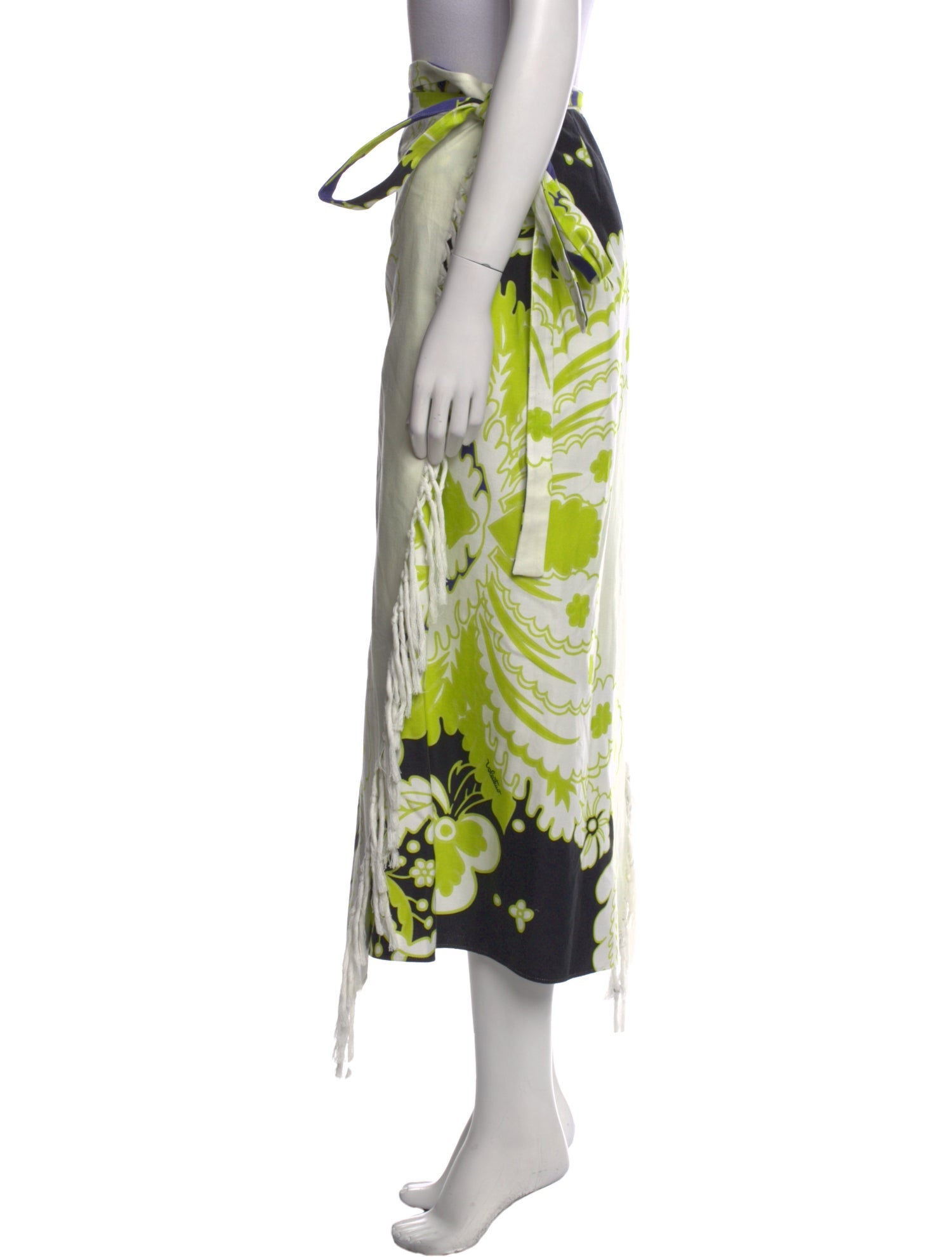 Valentino Floral Print Midi Length Skirt