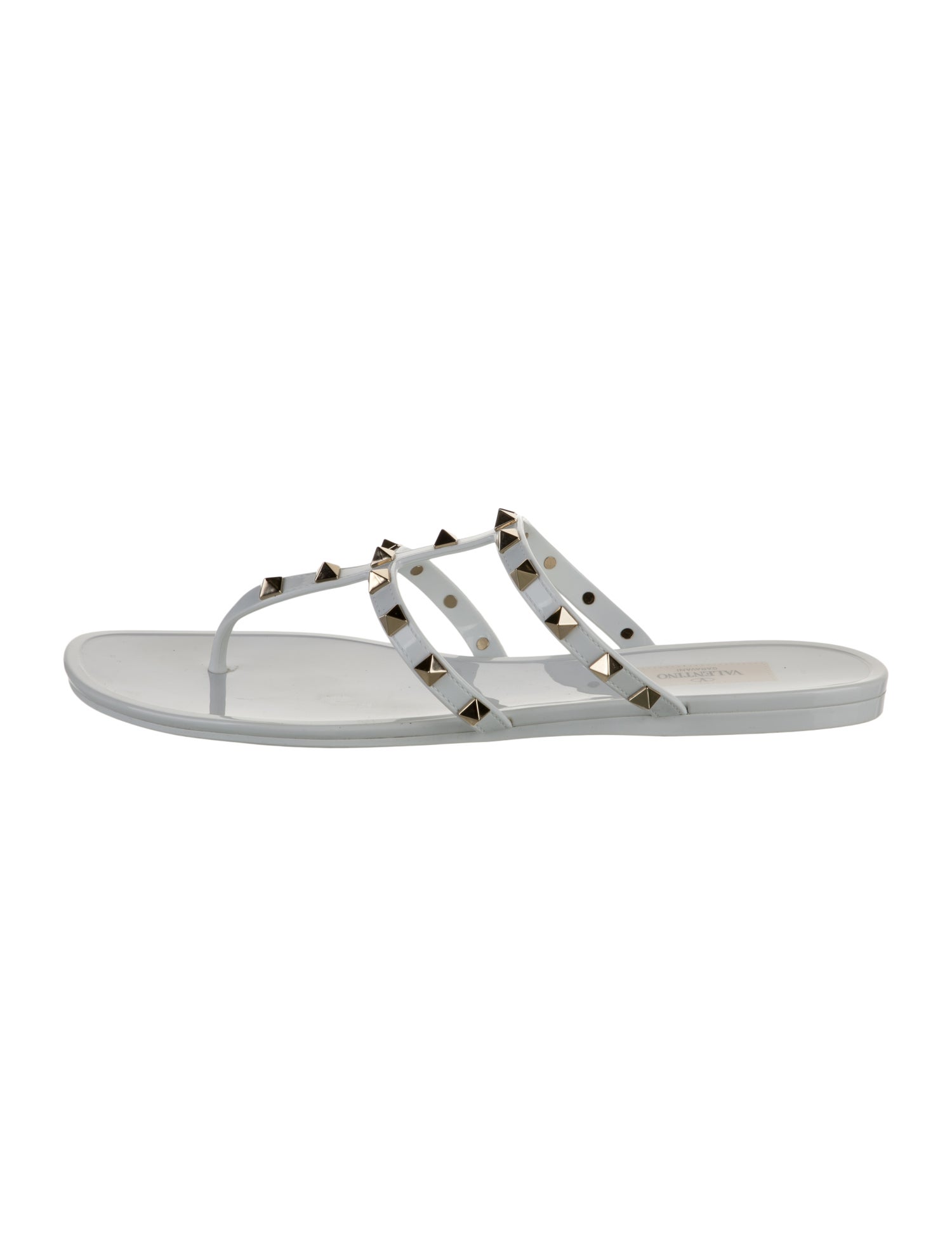Valentino Rockstud Accents Rubber Slides