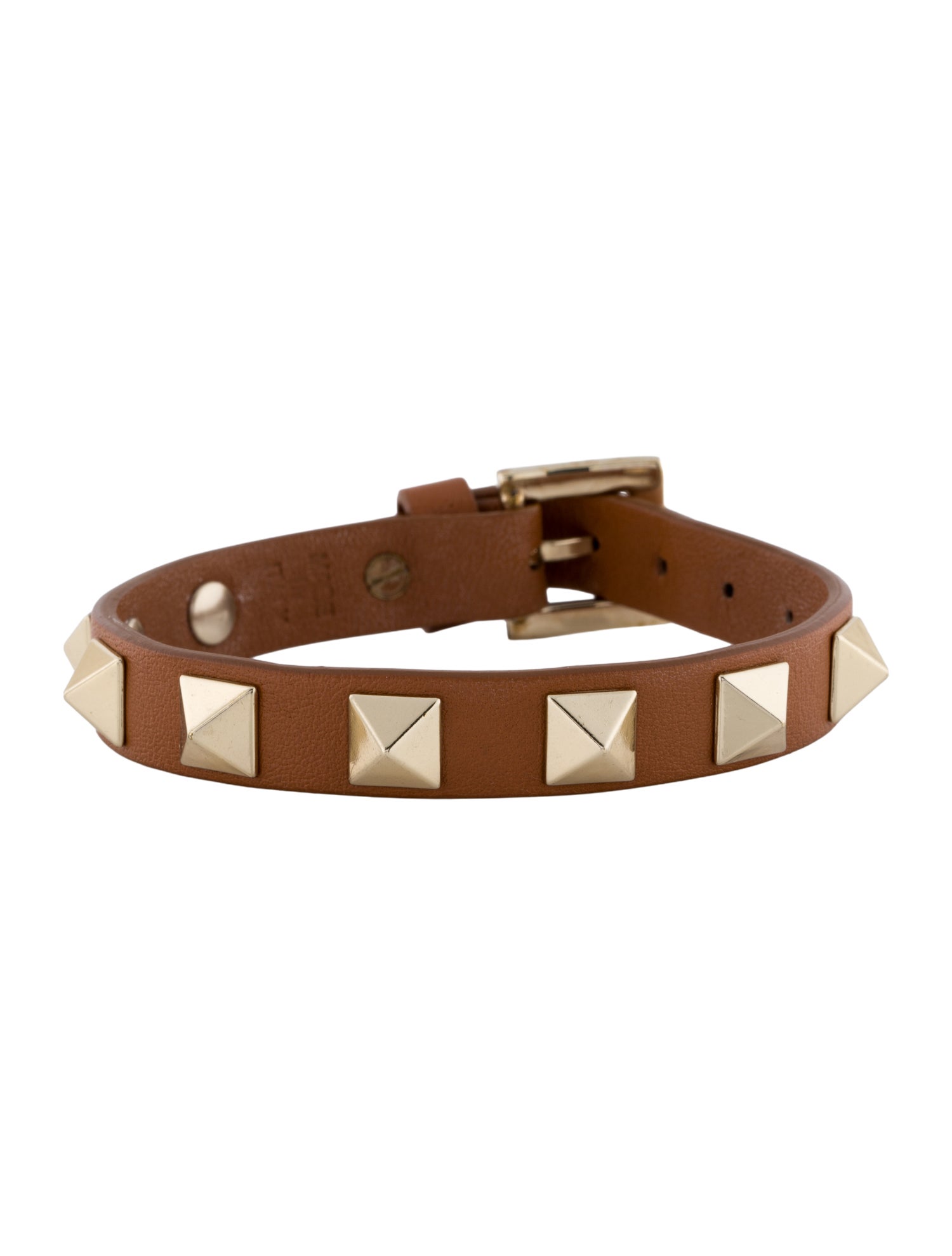 Valentino Leather Rockstud Bracelet