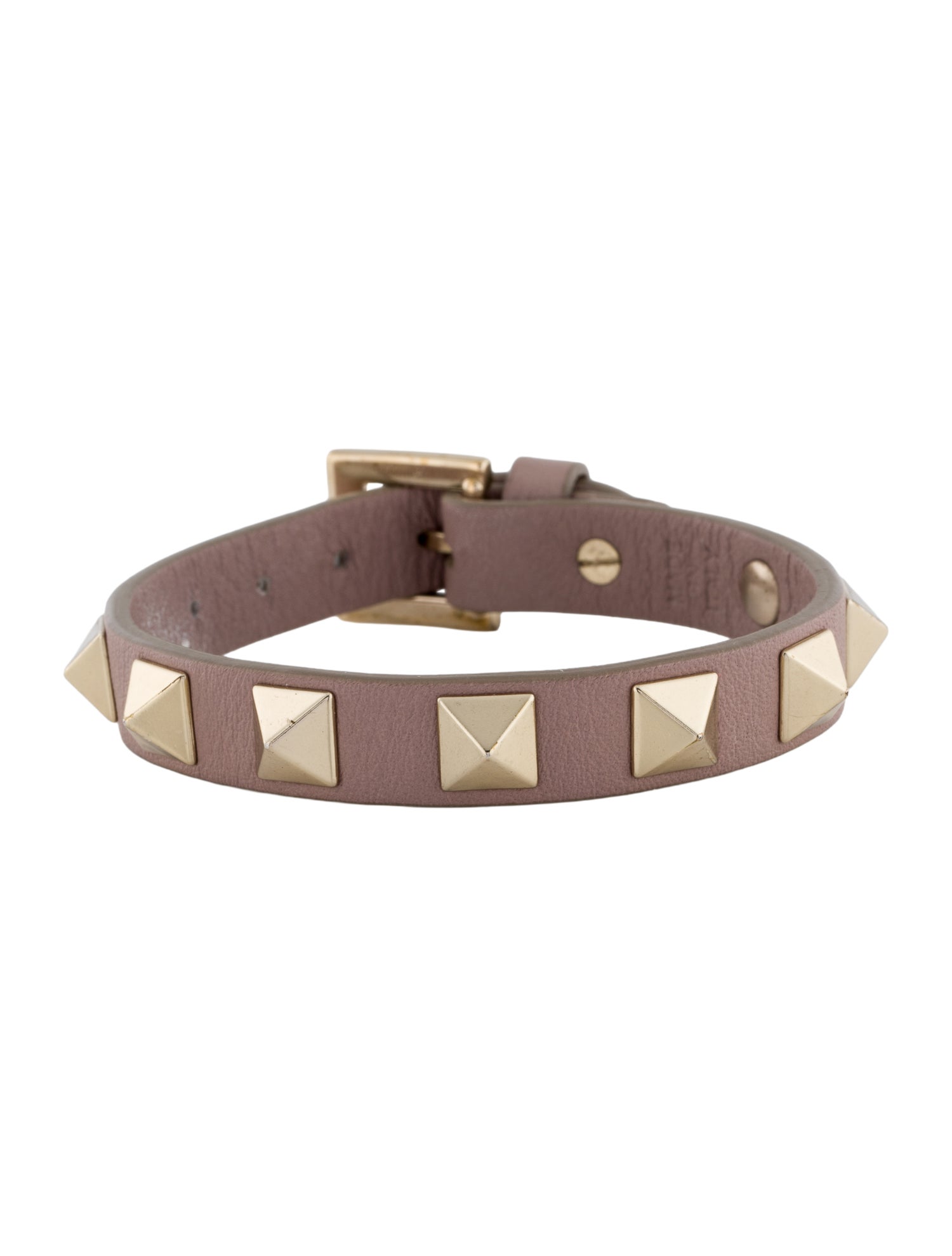 Valentino Leather Rockstud Bracelet