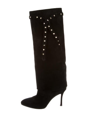 Valentino Knee-High Suede Boots