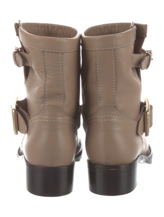 Valentino Rockstud Accents Leather Moto Boots