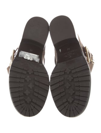 Valentino Rockstud Accents Leather Moto Boots