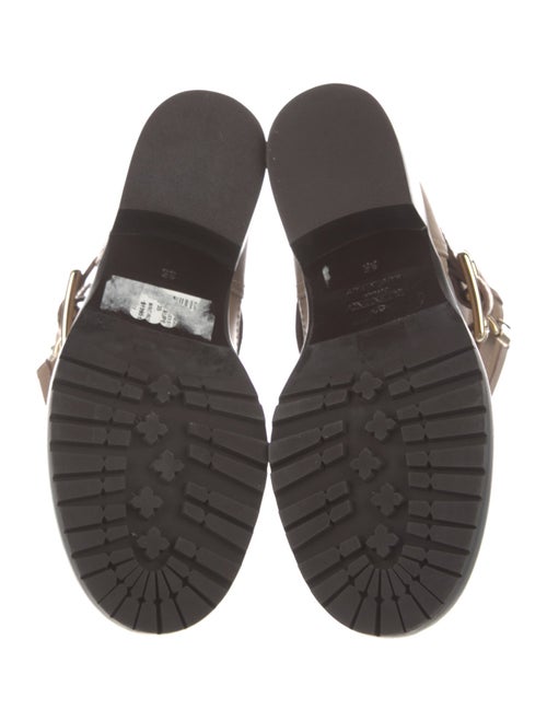 Valentino Rockstud Accents Leather Moto Boots