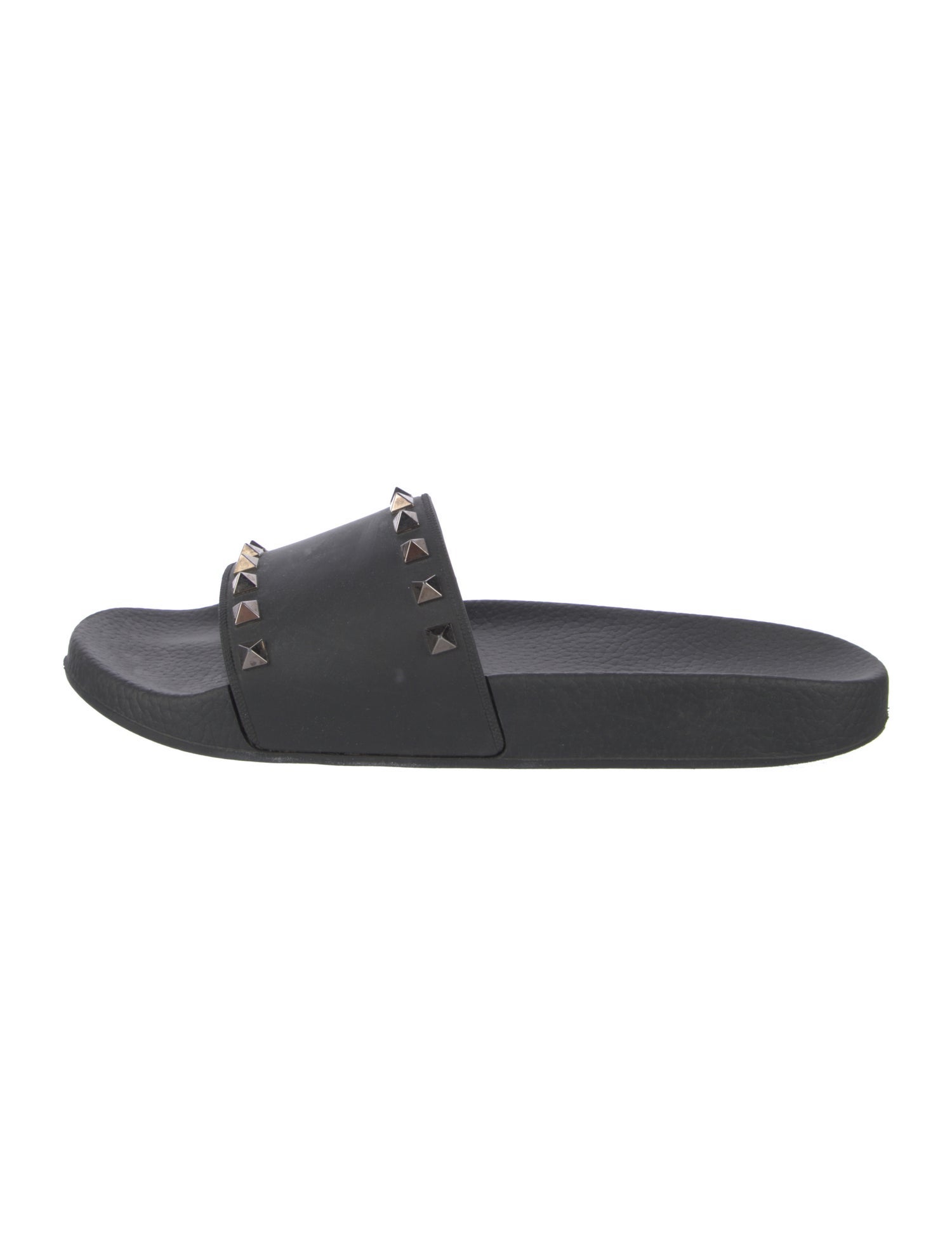 Valentino Rockstud Accents Rubber Slides