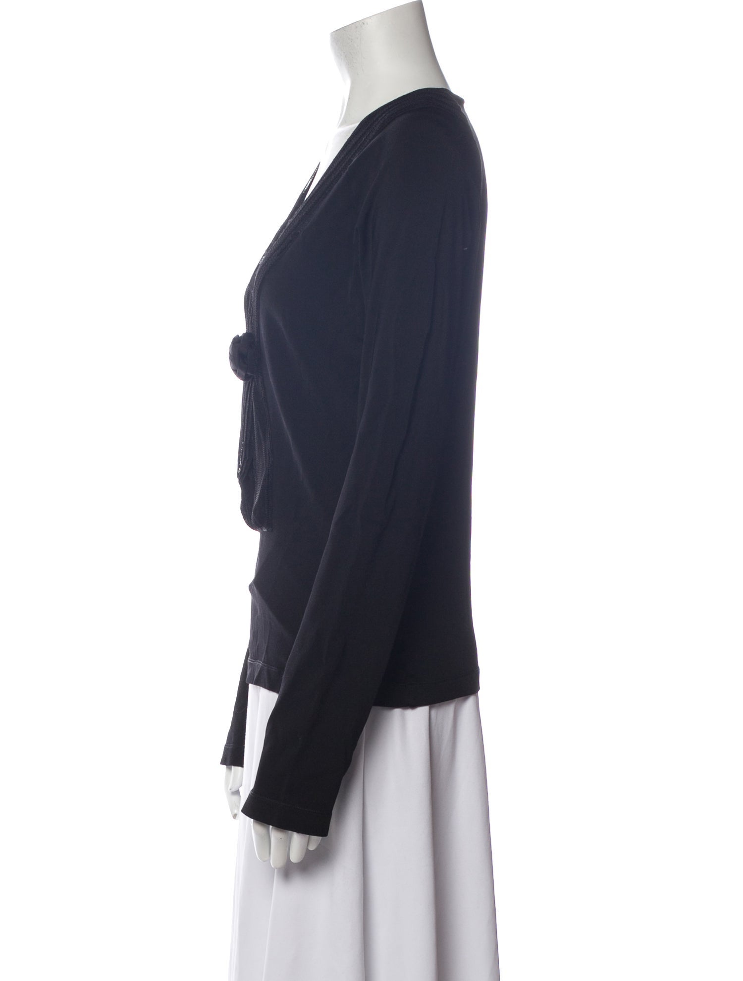 Valentino V-Neck Long Sleeve Top