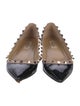 Valentino Rockstud Accents Patent Leather Flats