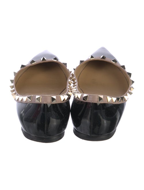 Valentino Rockstud Accents Patent Leather Flats
