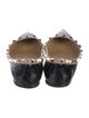 Valentino Rockstud Accents Patent Leather Flats