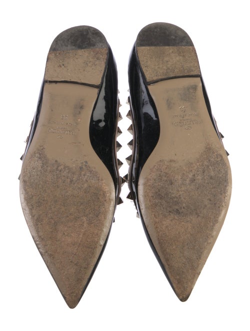 Valentino Rockstud Accents Patent Leather Flats