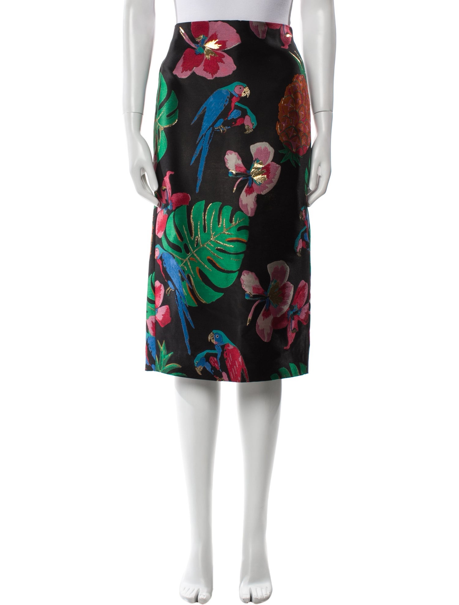 Valentino Floral Print Knee-Length Skirt