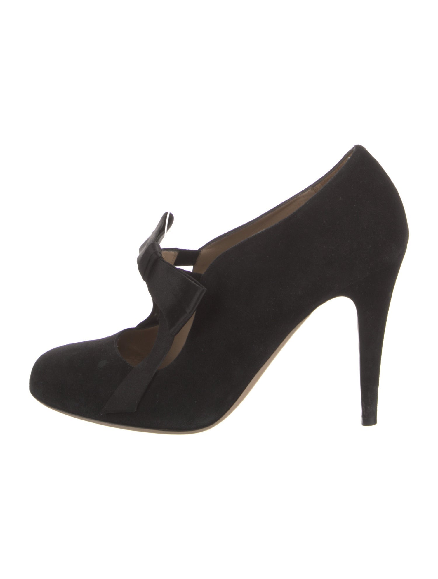 Valentino Suede Bow Accents Pumps