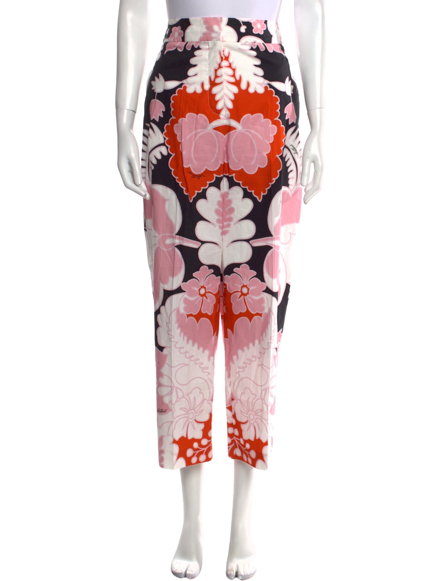 Valentino Floral Print Wide Leg Pants