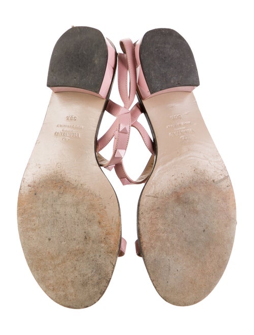 Valentino Rockstud Accents Leather Slingback Sandals