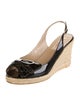 Valentino Patent Leather Bow Accents Slingback Pumps