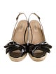 Valentino Patent Leather Bow Accents Slingback Pumps