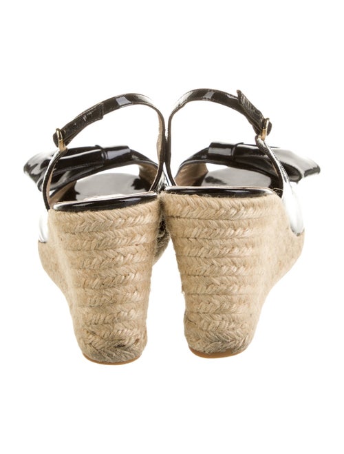 Valentino Patent Leather Bow Accents Slingback Pumps