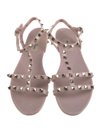 Valentino Rockstud Accents Rubber Gladiator Sandals