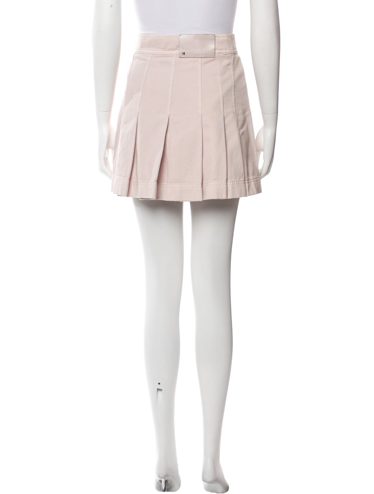 Valentino Pleated Accents Mini Skirt