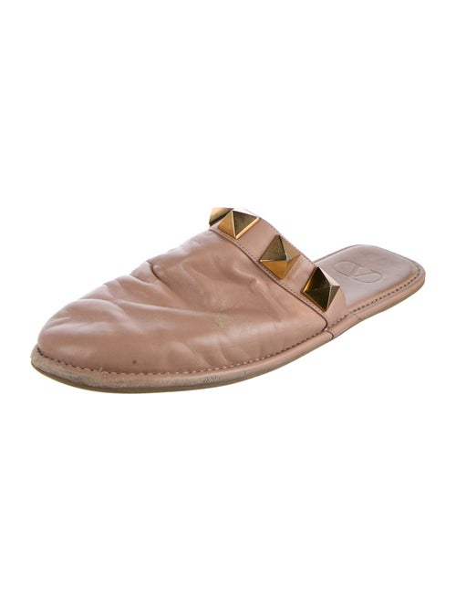 Valentino Rockstud Accents Leather Mules