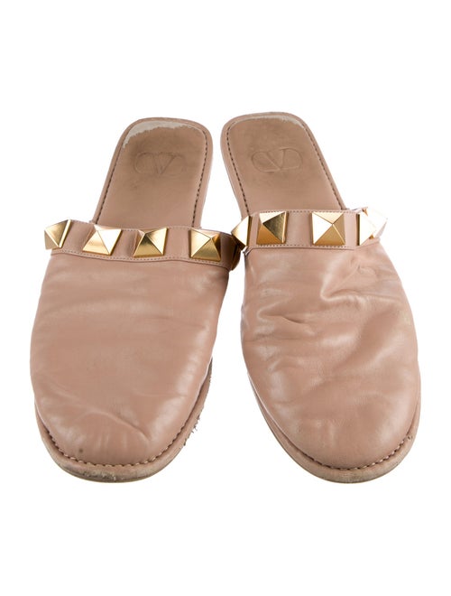 Valentino Rockstud Accents Leather Mules