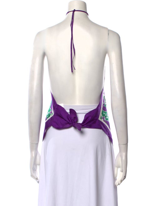 Valentino Silk Graphic Print Top