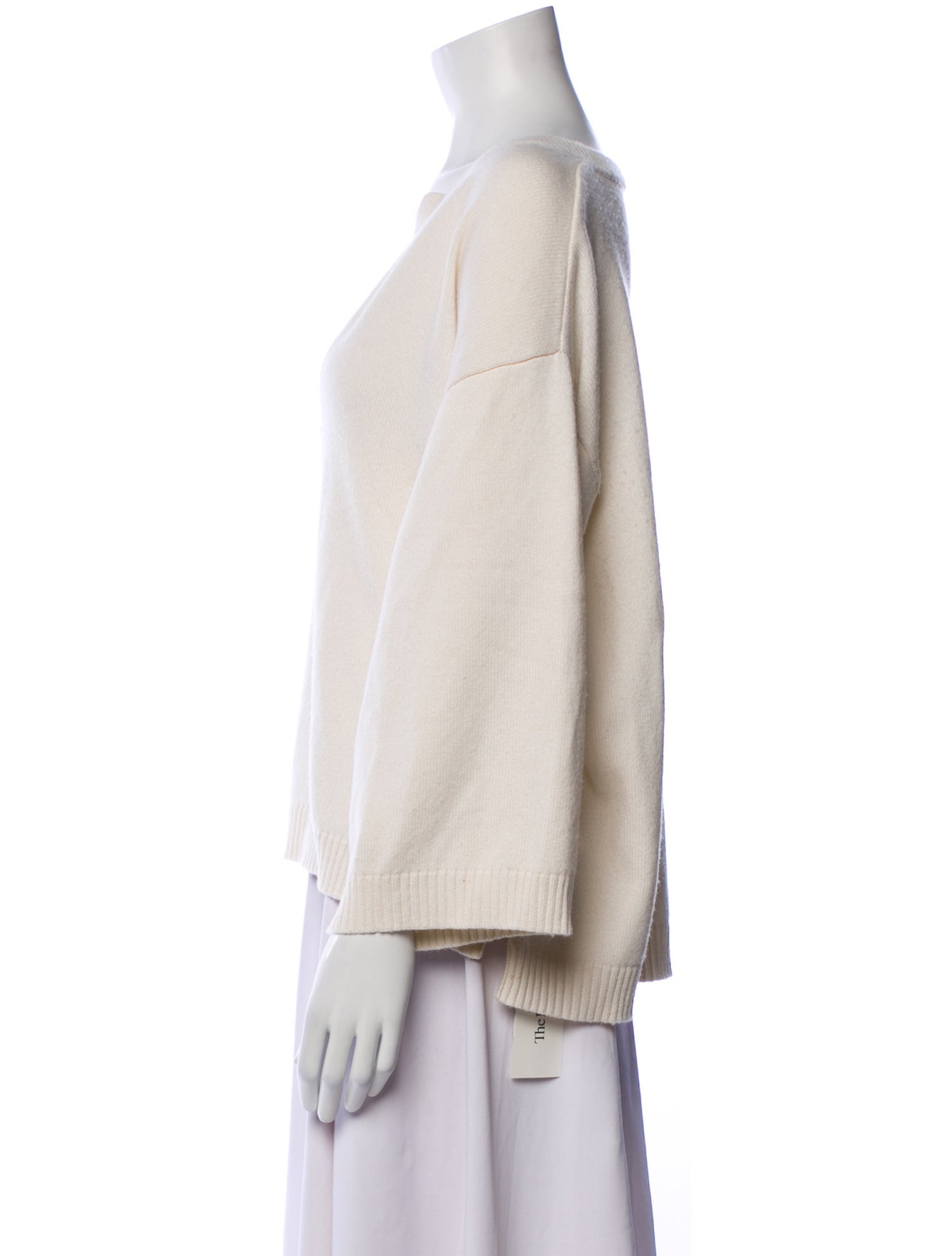 Valentino Cashmere Plunge Neckline Sweater