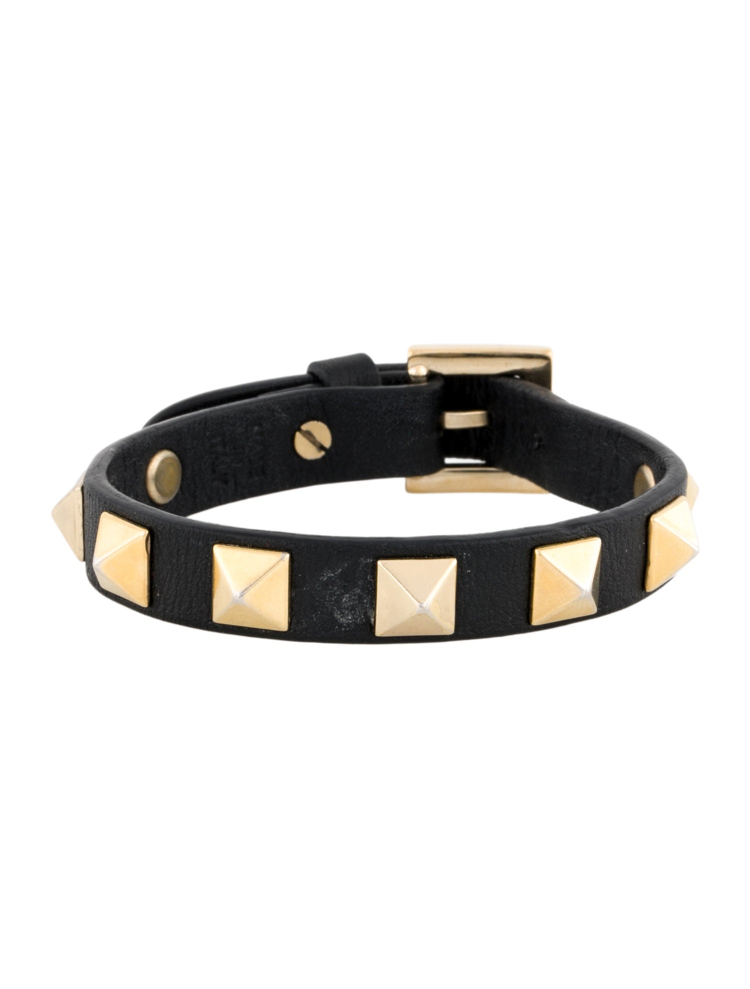Valentino Leather Rockstud Wrap Bracelet