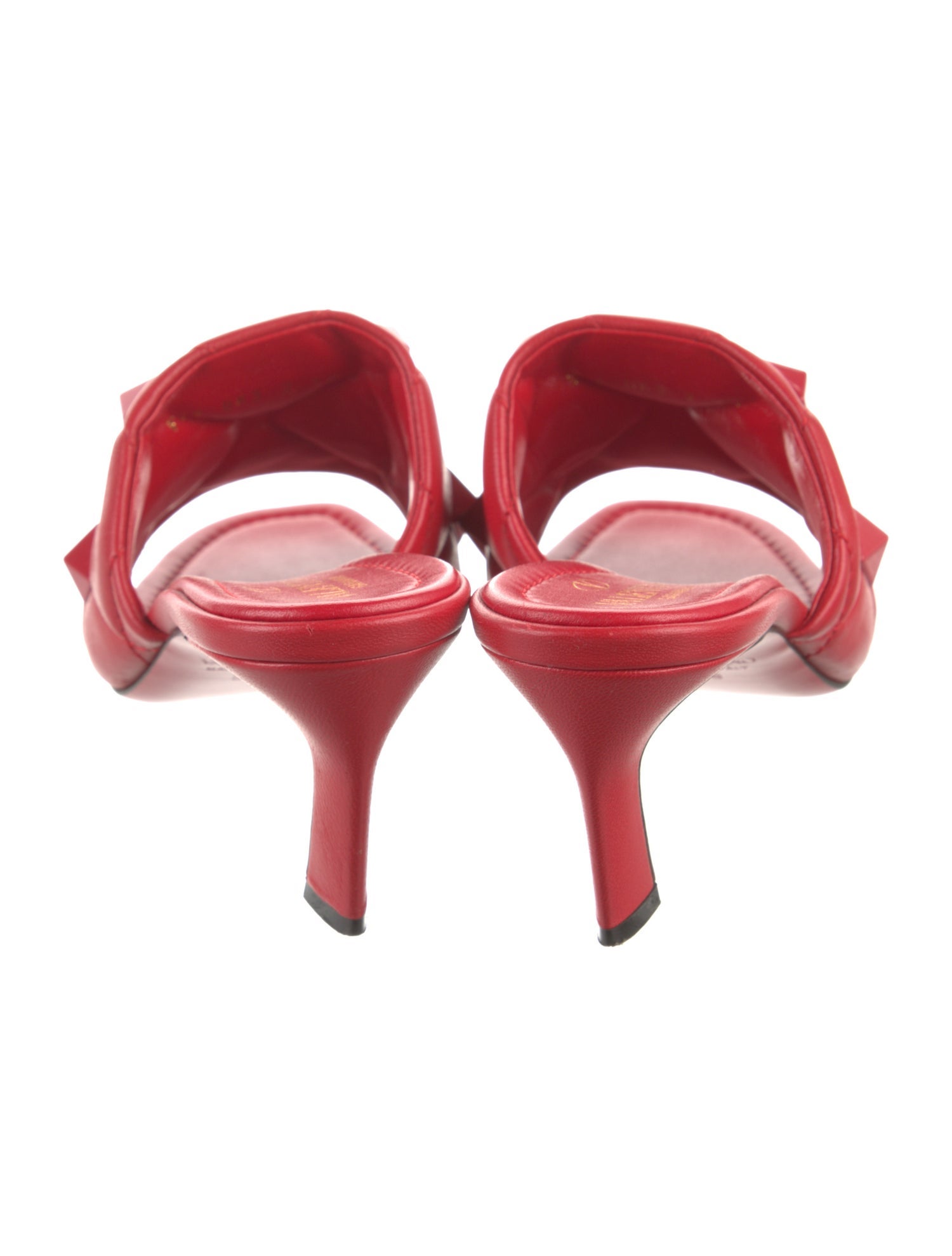 Valentino Rockstud Accents Leather Slides