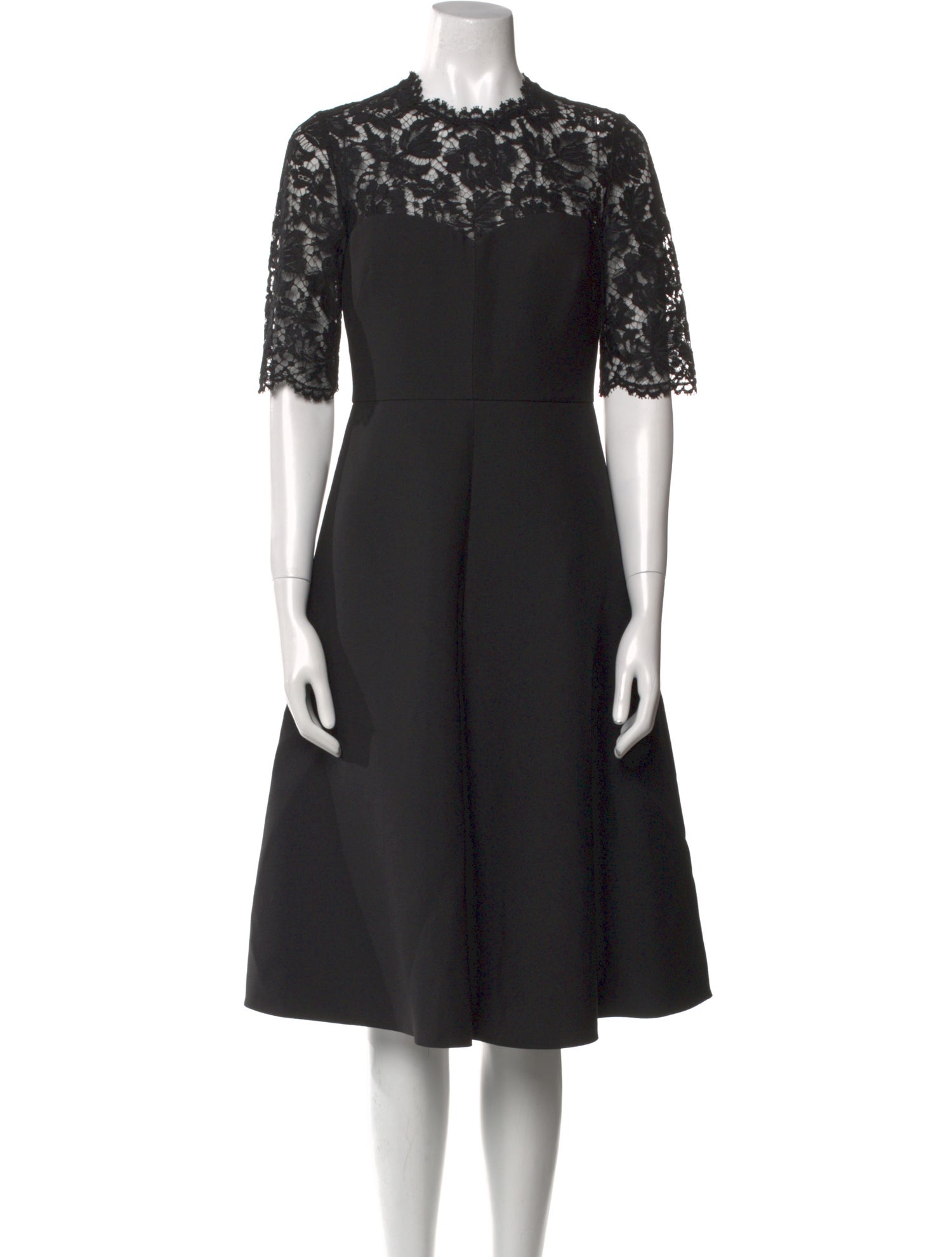 Valentino Crew Neck Midi Length Dress