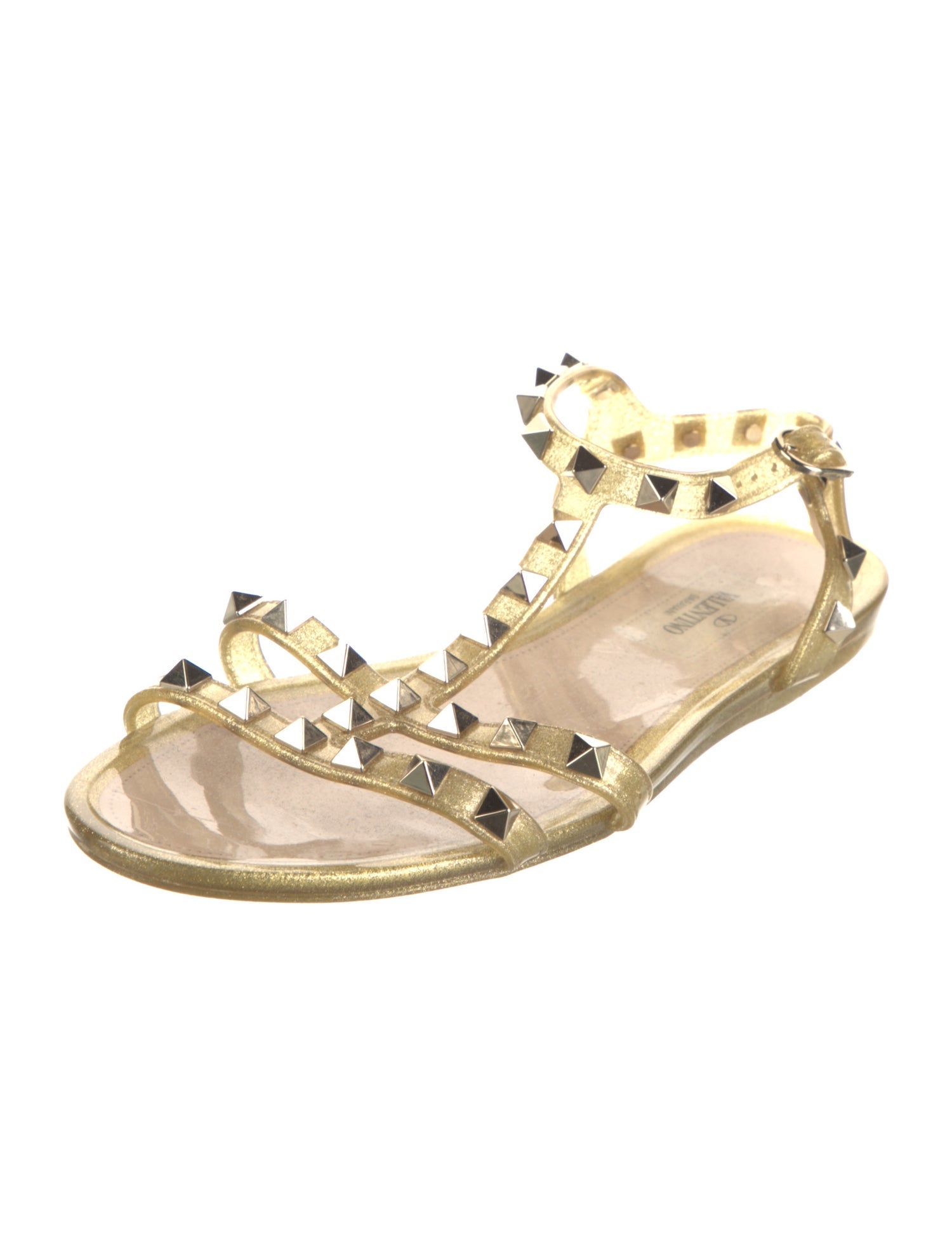 Valentino Rockstud Accents Rubber Sandals
