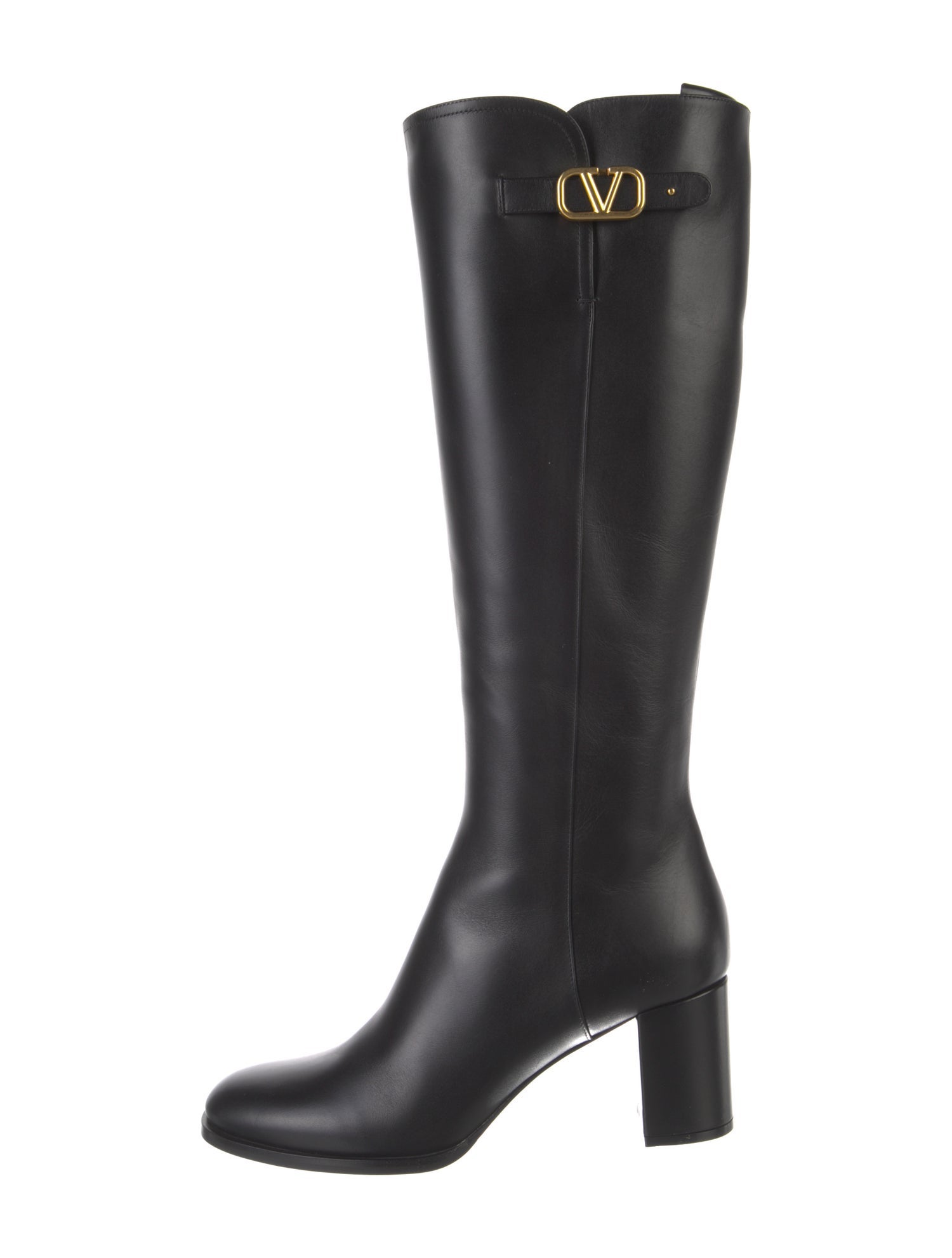 Valentino Rockstud Accents Leather Boots