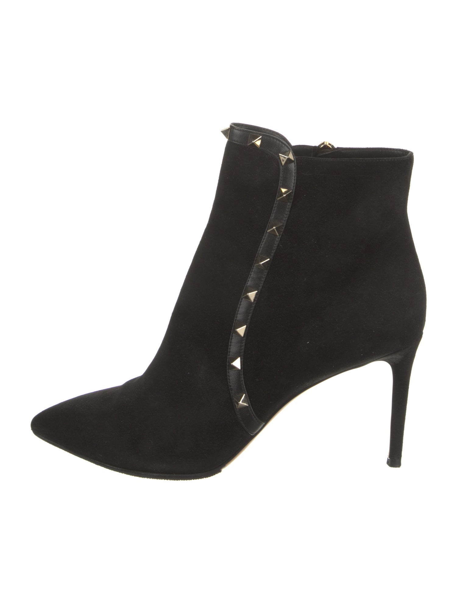 Valentino Rockstud Accents Suede Boots