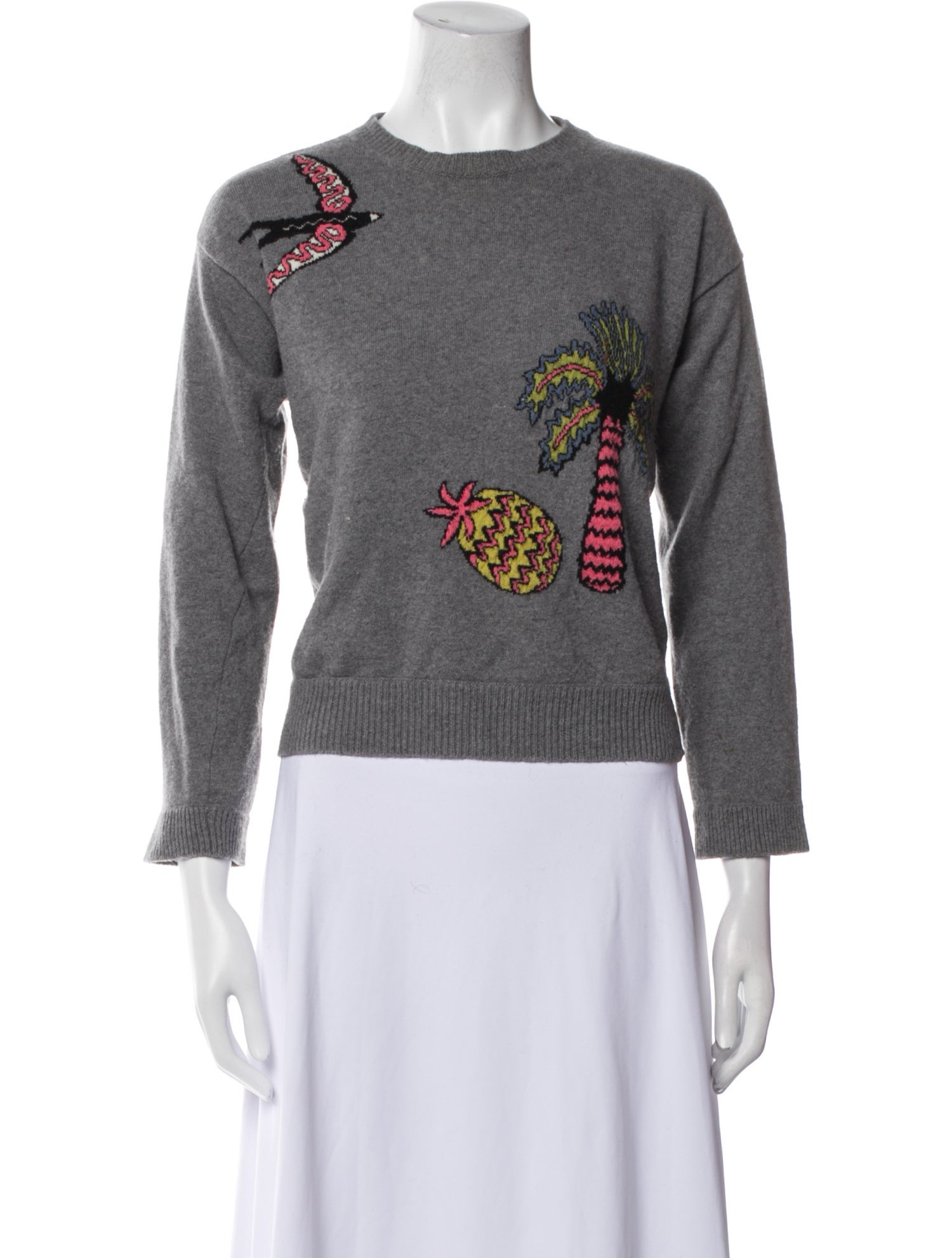 Valentino Virgin Wool Graphic Print Sweater