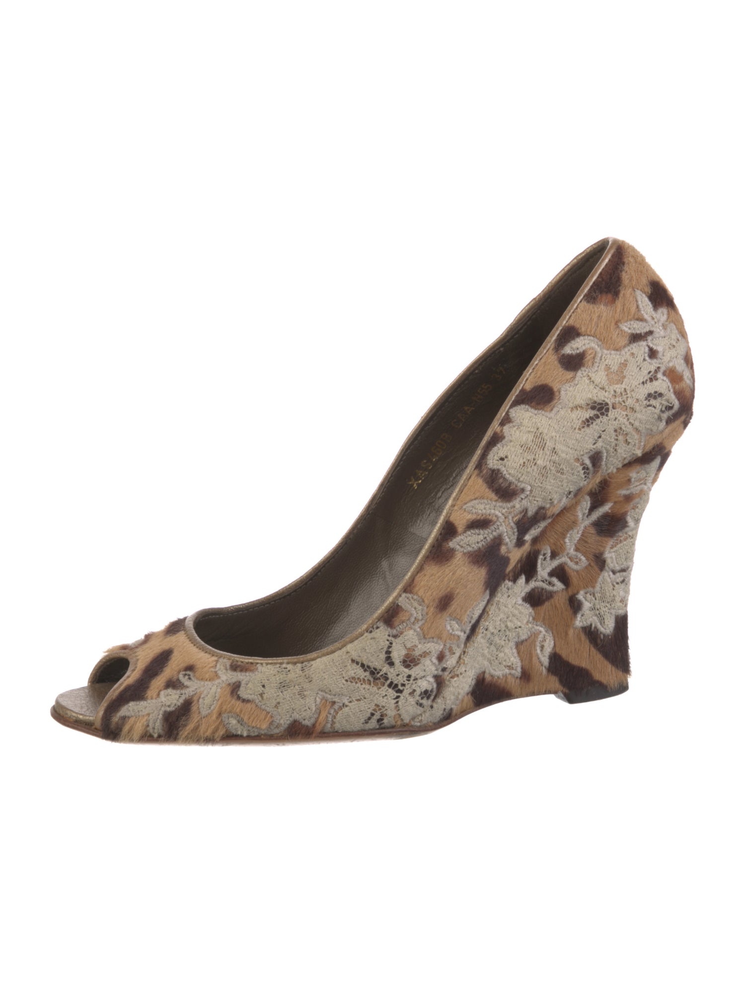 Valentino Ponyhair Printed Pumps