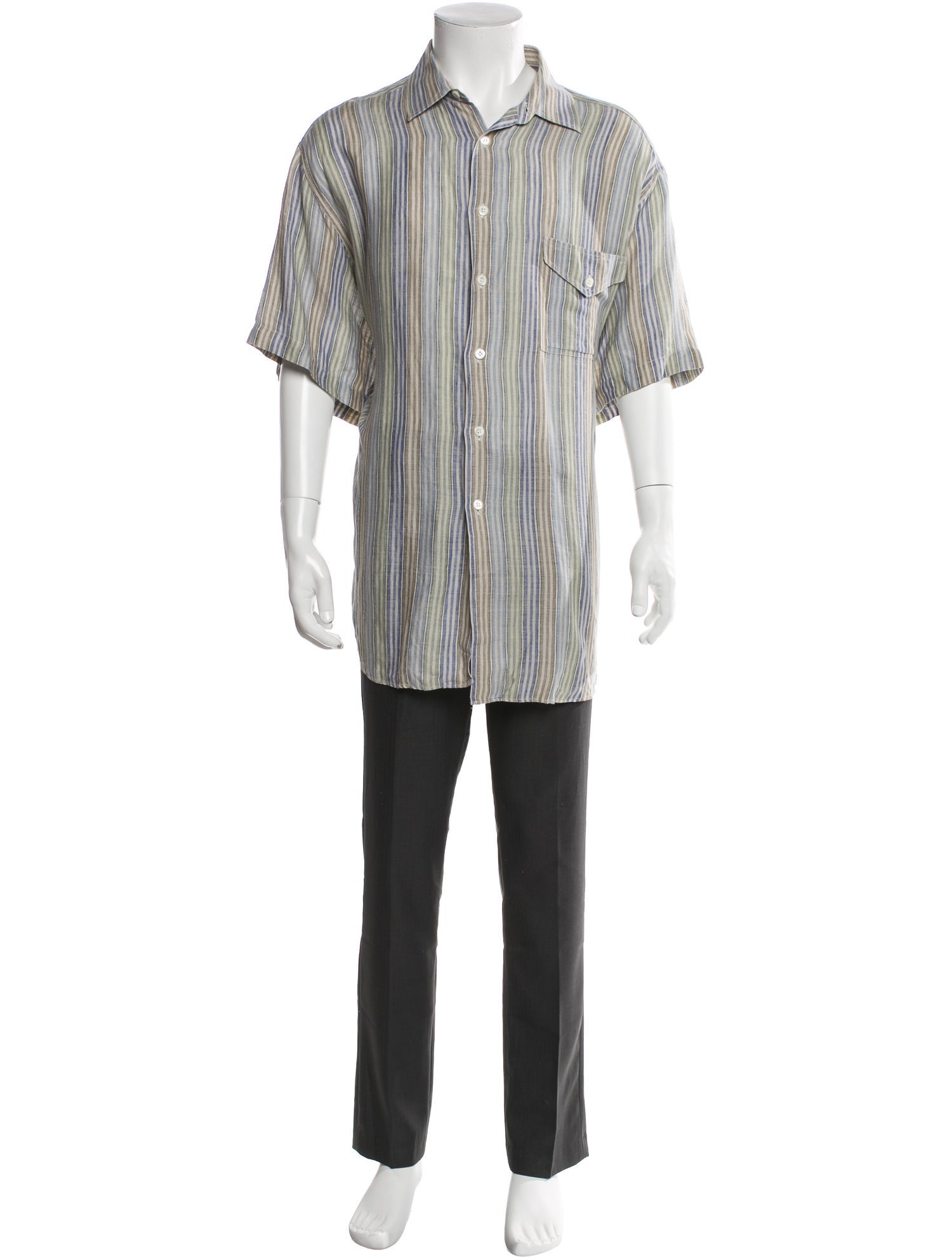 Valentino Striped Short Sleeve Shirt