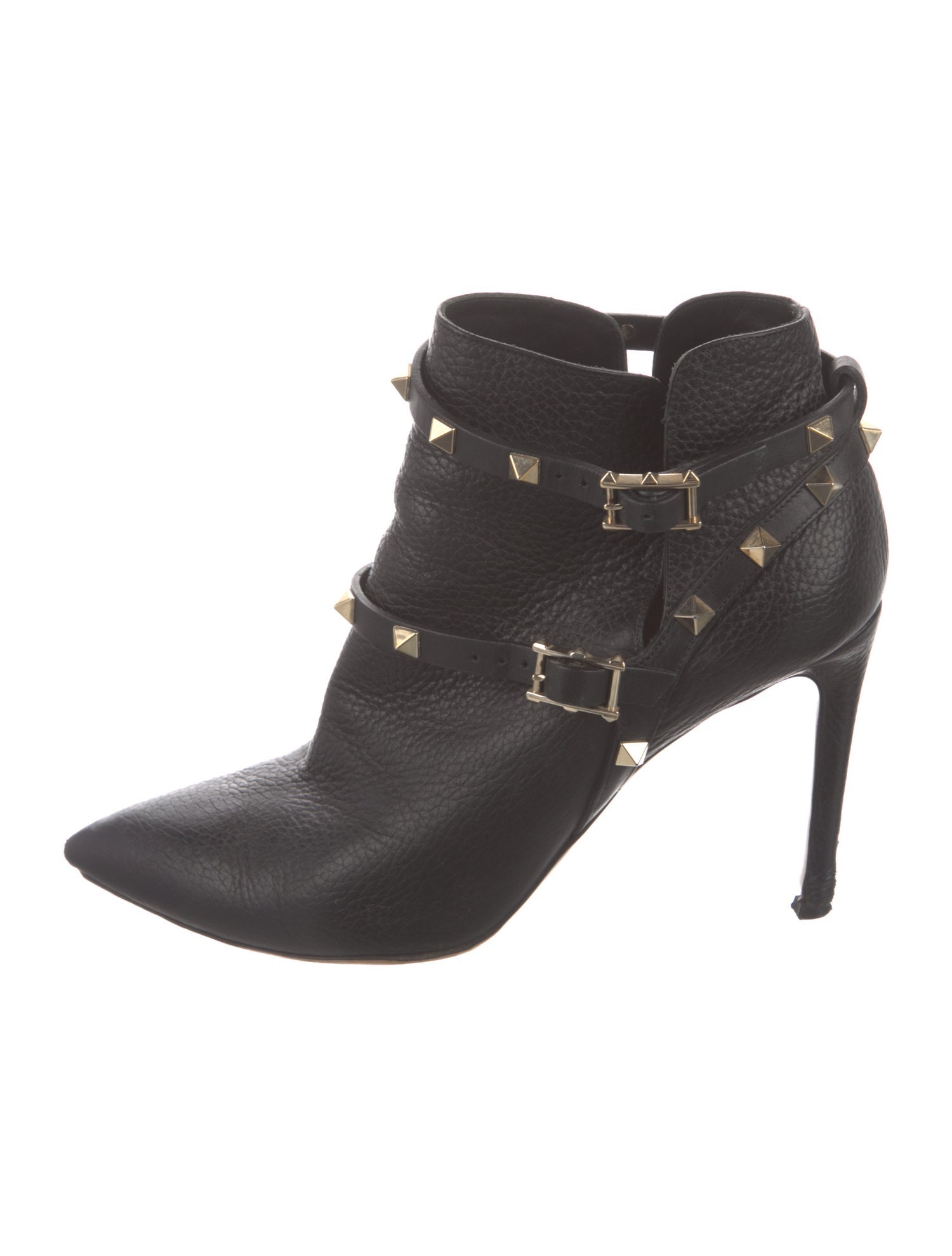 Valentino Rockstud Accents Leather Boots