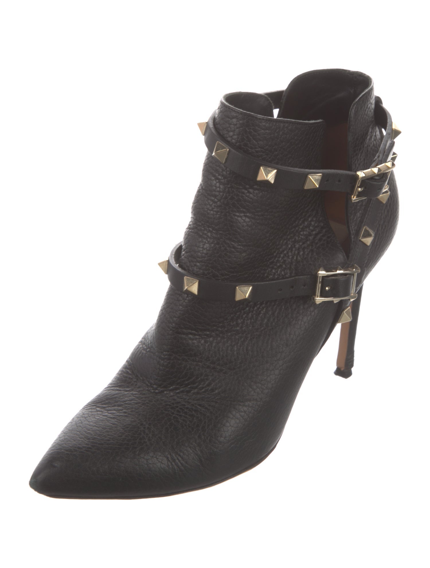 Valentino Rockstud Accents Leather Boots