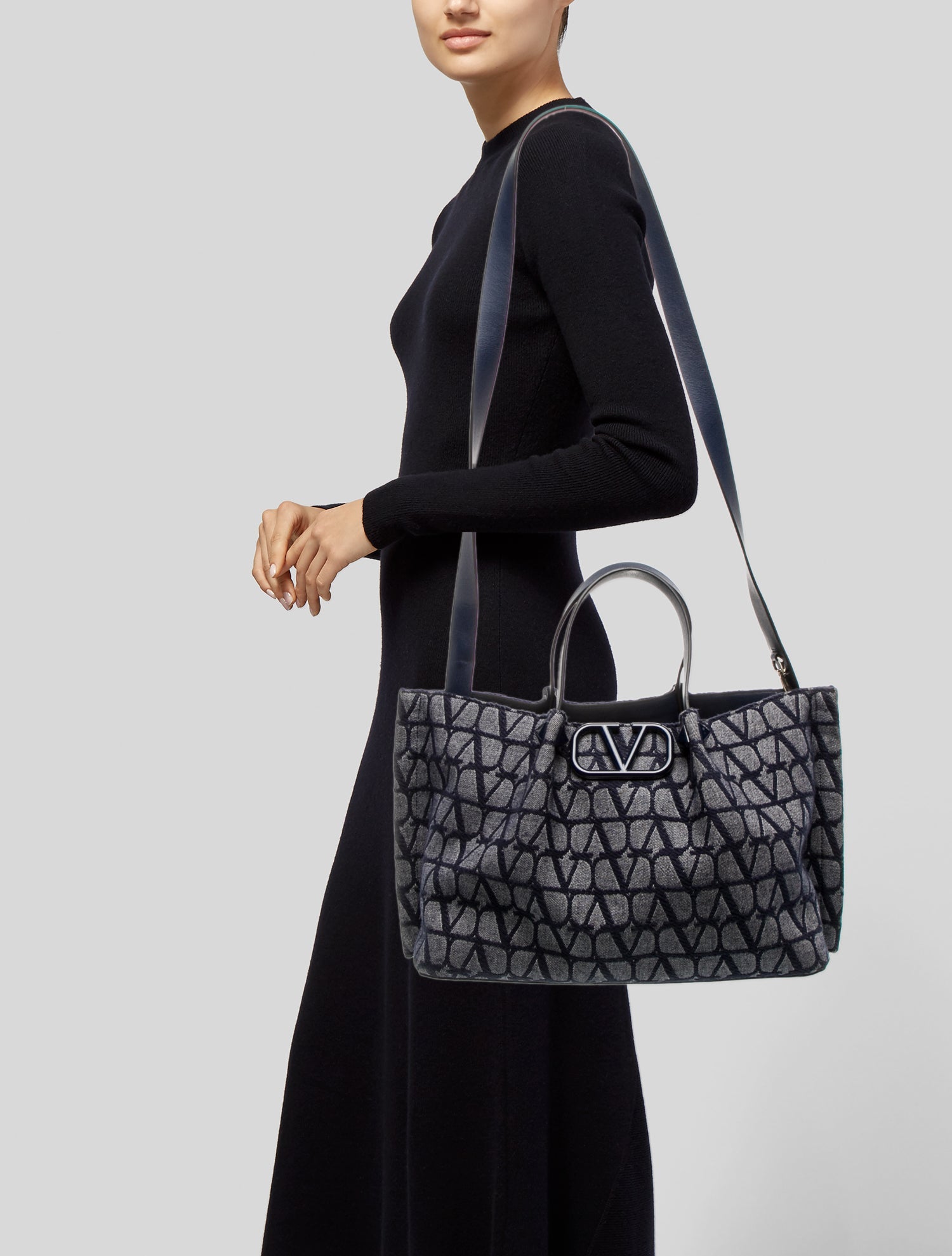 Valentino Denim Shoulder Bag Medium