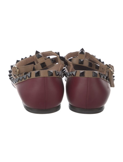 Valentino Rockstud Accents Leather Ballet Flats