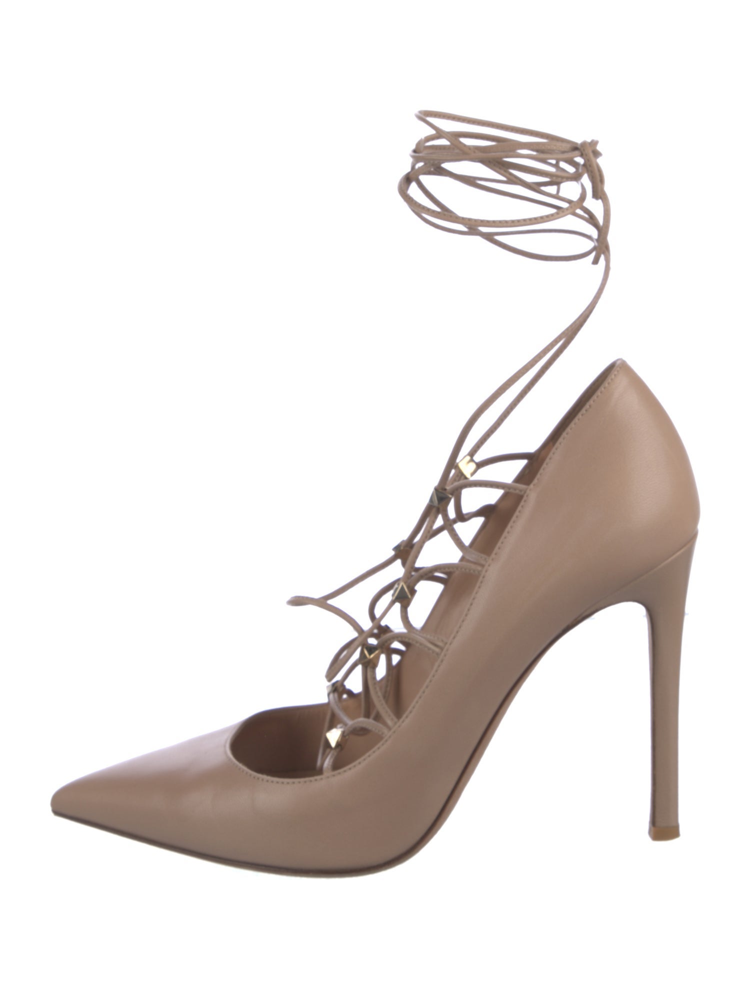 Valentino Rockstud Accents Leather Pumps