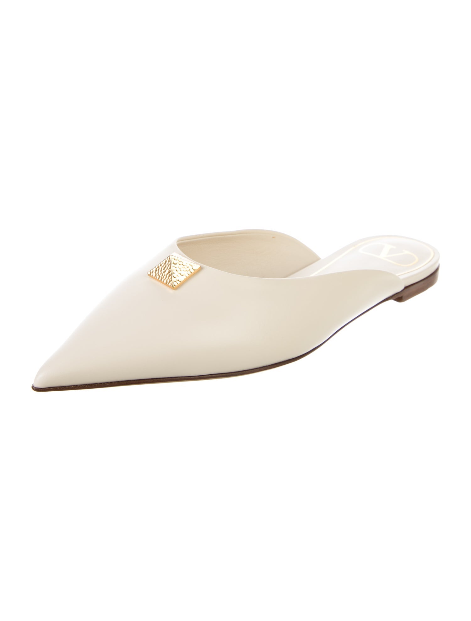 Valentino Rockstud Accents Leather Mules